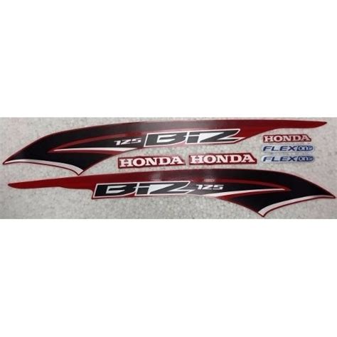 Kit Adesivos Honda Biz Ex Vermelha Shopee Brasil