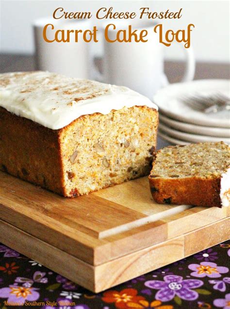 Cream Cheese Frosted Carrot Cake Loaf