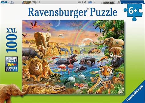 Ravensburger Xxl Puslespill Brikker Ville Dyr Ved Vannhullet