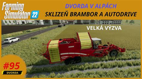 Farming simulator 22 CZ SK Dvorda v Alpách 95 SKLIZEŇ BRAMBOR A