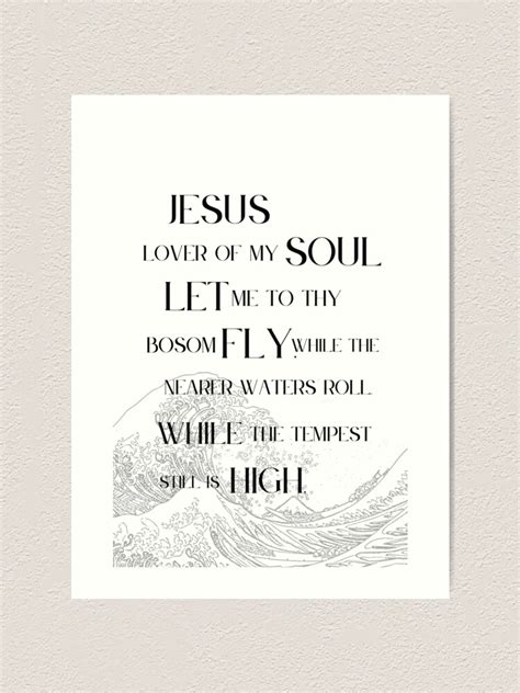 Gospel Hymn Quotes Jesus Lover Of My Soul Art Print Worksheets Library