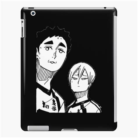 Konoha And Sarukui Haikyuu Manga Cap Sticker Ipad Case Skin For