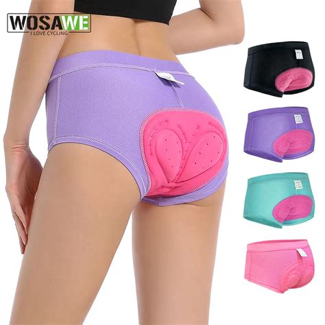 WOSAWE Women S Cycling Shorts 3D Gel Padded Breathable Underwear