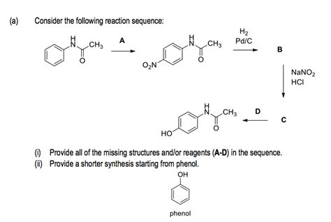 Solved Consider The Following Reaction Sequence Provide