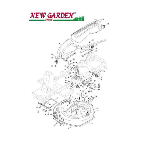 Exploded View Cutting Deck 66cm XE866B B S875 Lawn Tractor CASTELGA