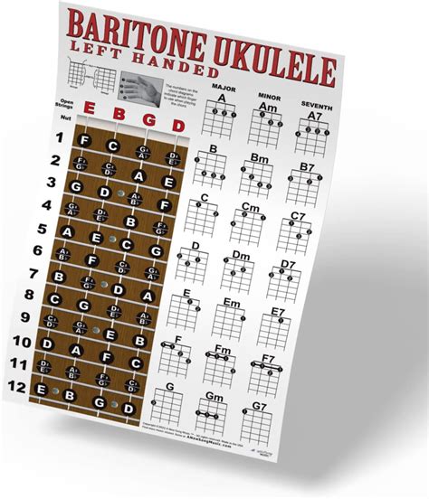 Left Handed Baritone Ukulele Fretboard And Easy Beginner