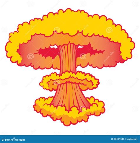 Explosión del arma nuclear ilustración del vector Ilustración de arte