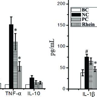 Effects of rhein on TLRs Akt MAPK and NF κB signaling pathways after