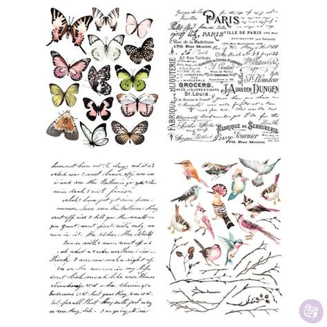 Parisian Butterflies Transfer Redesign Transfer By Prima Etsy Rub