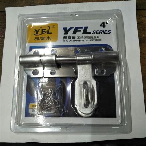 Grendel Stainless Steel Yfl Grendel Gembok Kunci Gudang Lazada