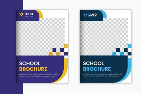 School admission cover design brochure design template, education magazine portfolio design ...