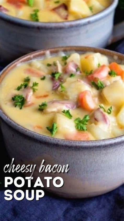 Cheesy Bacon Potato Soup Recipe: An immersive guide by Julie's Eats ...