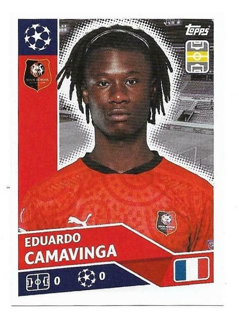 2020 21 Topps UEFA Champions League Eduardo Camavinga REN 9 Rookie