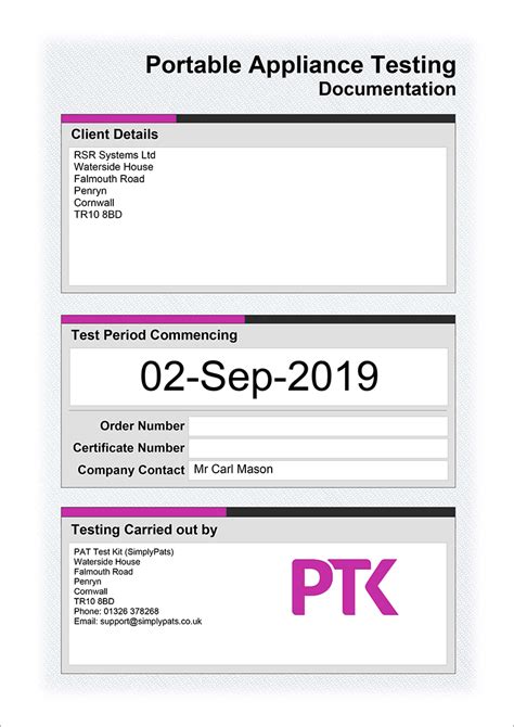 Portable Appliance Testing Reports And Certification In Simplypats V7