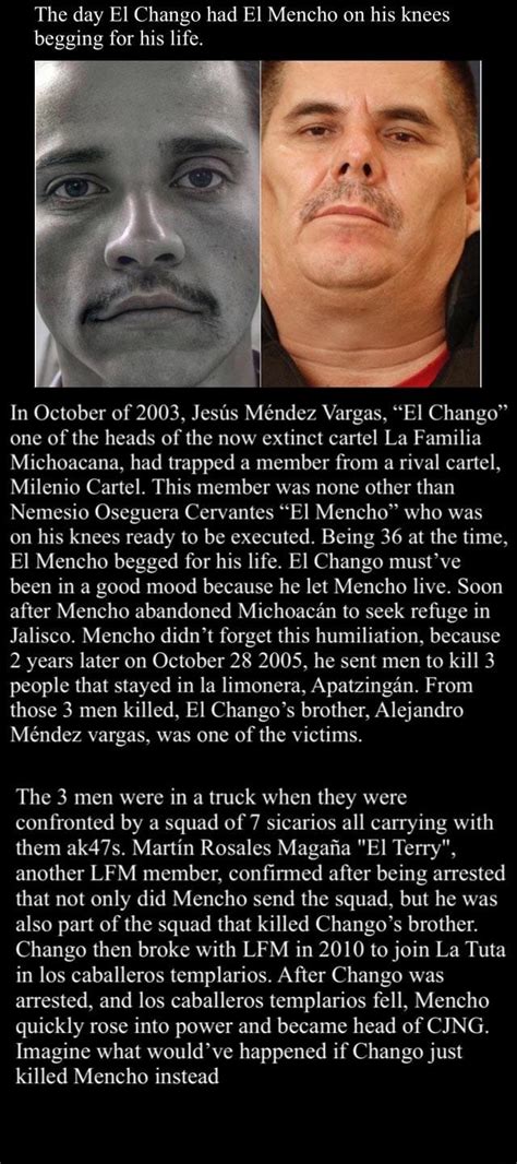 El Chango Mendez could’ve killed Mencho? Not sure how true this is. I ...