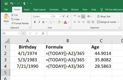 How To Calculate Age In Excel Itfixed Computer Services