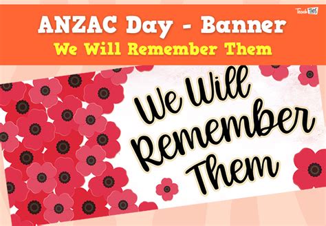 Anzac Day Banner Teacher Resources And Classroom Games Teach This