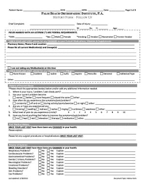 Fillable Online Patient Name DOB MRN Date Page 1 Of 2 PALM BEACH