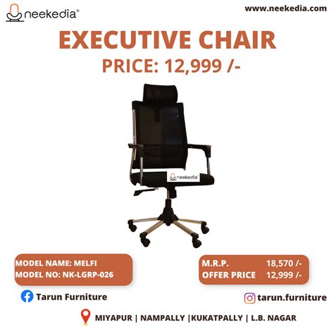 High Back Net Revolving Chair Black At Rs 12999 In Hyderabad ID