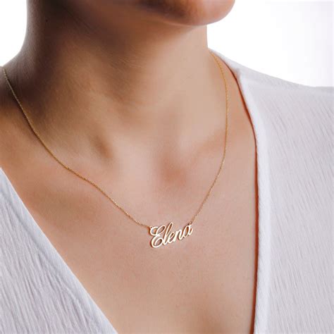 Dainty Name Necklace Name Necklace Personalized Name Etsy