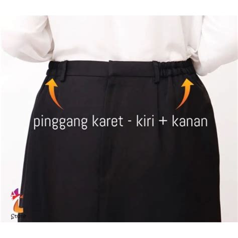 Jual Rok Kerja Wanita Klok A American Drill Premium Rok Kantor Hitam