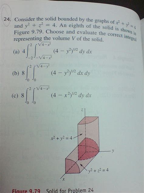 Solved Consider The Solid Bounded By The Graphs Of X2 Y2