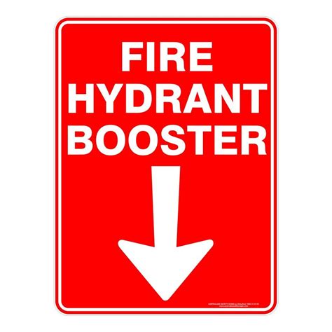 Fire Hydrant Booster Arrow Buy Now Discount Safety Signs Australia