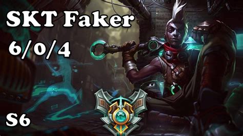 89 Skt T1 Faker Ekko Top Vs Lucian S6 Master Ranked Ko League Of