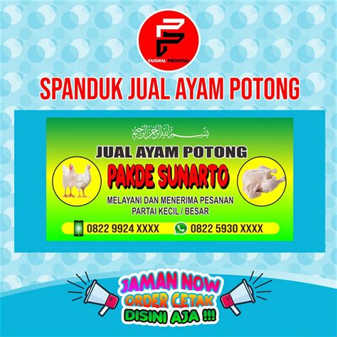 Jual Spanduk Banner Backdrop Jual Ayam Potong 3 X 1 M Indonesia