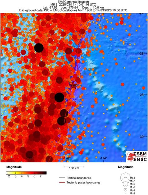 Strong And Shallow M Earthquake Hits Kermadec Islands Region The