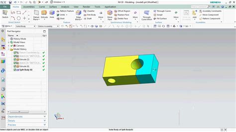 Siemens Nx Trim Body Split Body Divide Face Pull Face Concepts