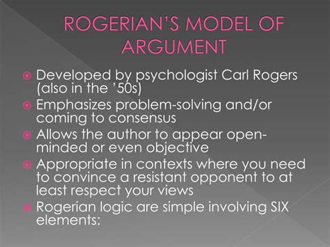 Toulmin And Rogerian Models Of Argument Ppt