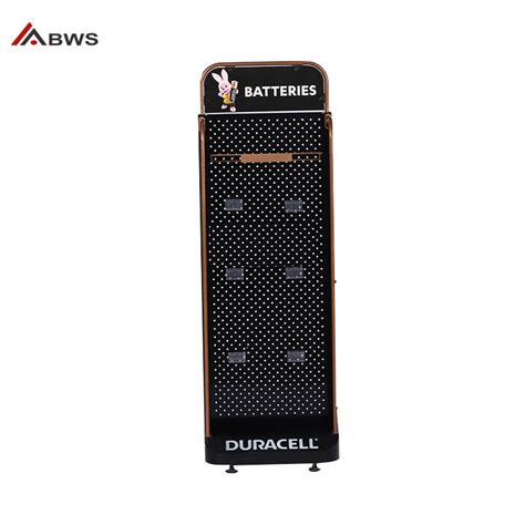 2 Way Metal Duracell Battery Display Stand With Adjustable Feet