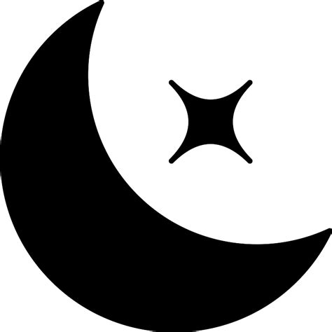 Crescent Moon And Star Vector SVG Icon SVG Repo