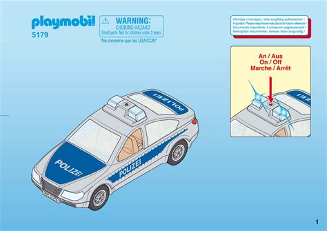 Mode Demploi Playmobil Set Police Voiture De Police Avec Lumi Res