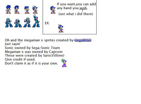 Sonic Megaman X Victory Sprite Sheet By Sario350 On Deviantart