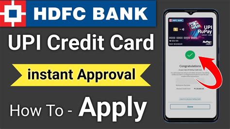 HDFC Bank UPI Rupaye Credit Card Pre Approved Offer Instant Approval