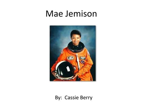 Ppt Mae Jemison Powerpoint Presentation Free Download Id9597788