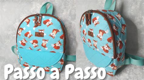 Mochila Infantil Passo A Passo Molde YouTube