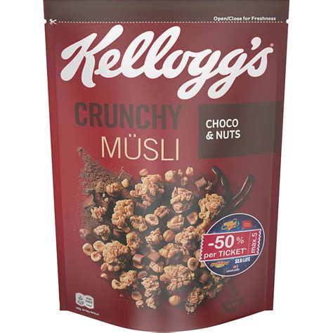 Buy Kellogg S Crunchy M Sli Muesli Chocolate Nuts Migros