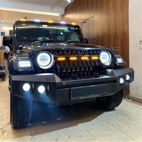 ABS Plastic Mahindra Thar 2023 LED Design 1 2 Front Grill For