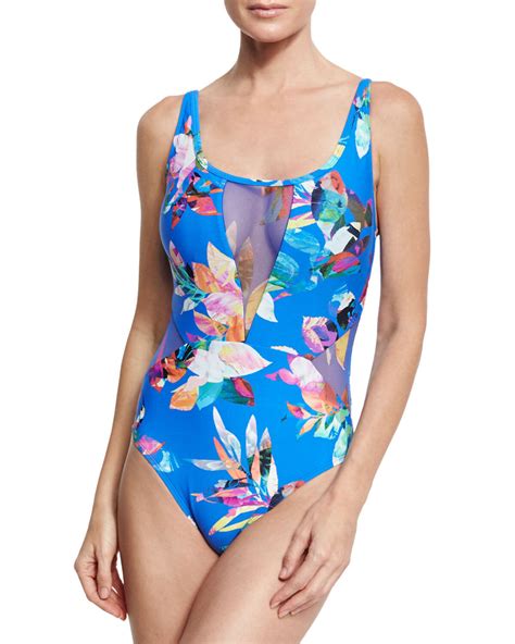 Nwt La Blanca Swimsuit Bikini One Piece Sz Sap Havana Tropics Ebay