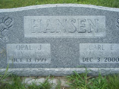 Carl Earl Hansen Homenaje De Find A Grave