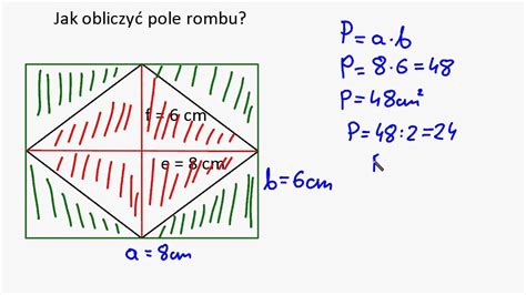 Jak obliczyć pole rombu YouTube