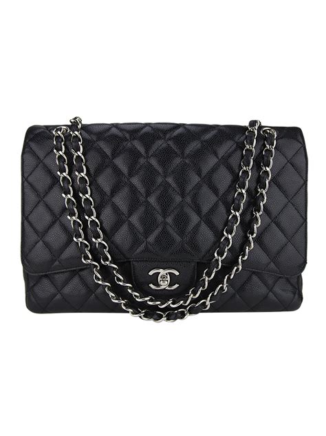 Bolsa Chanel Classic Flap Maxi Preta Original Etiqueta Nica