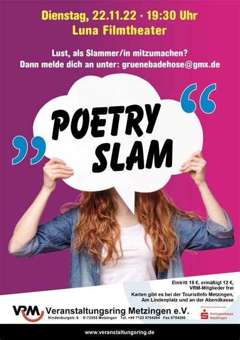 Uhr Luna Filmtheater Poetry Slam Des Vrm Zugetextet