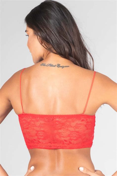 Cropped Lingerie De Renda Vermelho Ref P C Kaisan