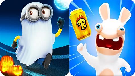 Minion Rush Vs Rabbids Crazy Rush Sorcerer Stuart Minion Vs Pumpkin