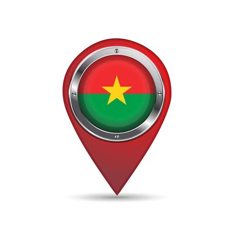 Premium Vector 3d Pin Icon With Burkina Faso Flag Inside Vector Image