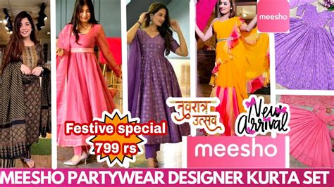 Meesho Haul Meesho Party Wear Kurta Set Sharara Set Designer